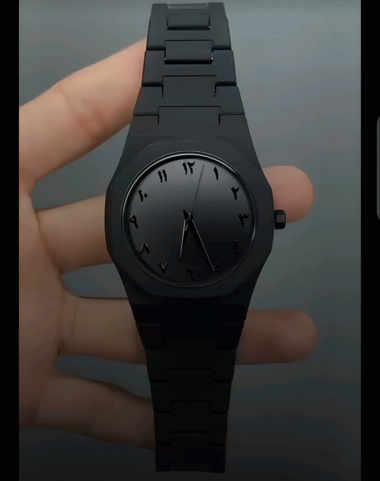 Men & Women’s Black Fiber Watch – Arabic Dial
