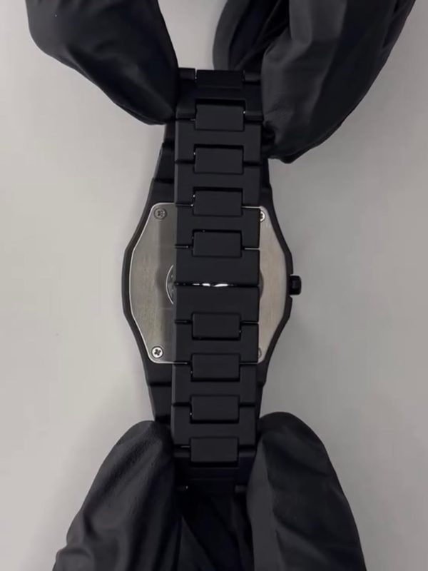 Aura Black Arabic Watch – Sleek, Waterproof, Modernist Design